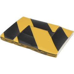 NMC - Black & White Striped Vinyl Die Cut Shape Angles - 2" Wide x 0.02" Thick, General Traffic - Americas Industrial Supply