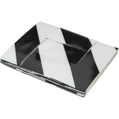 NMC - Black & White Striped Vinyl Die Cut Shape Angles - 2" Wide x 0.02" Thick, General Traffic - Americas Industrial Supply