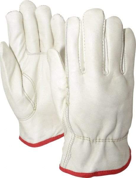 MCR Safety - Size S Grain Cowhide Work Gloves - For Work & Driver, Uncoated, Slip-On Cuff, Brown, Paired - Americas Industrial Supply