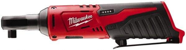 Milwaukee Tool - 1/4" Drive 12 Volt Inline Cordless Impact Wrench & Ratchet - 250 RPM, 30 Ft/Lb Torque, Lithium-Ion Batteries Not Included - Americas Industrial Supply