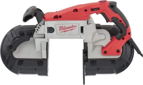 Milwaukee Tool - 120 Volt, Electric Handheld Bandsaw - 5 Inch (Round) and 5 x 5 Inch (Rectangular) Depth of Cut, 380 SFPM, 11 Amp - Americas Industrial Supply