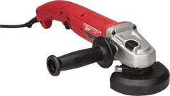 Milwaukee Tool - 4-1/2" Wheel Diam, 11,000 RPM, Corded Angle & Disc Grinder - 5/8-11 Spindle, 120 Volts, 11 Amps - Americas Industrial Supply