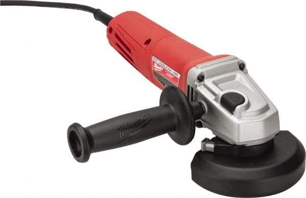 Milwaukee Tool - 4-1/2" Wheel Diam, 11,000 RPM, Corded Angle & Disc Grinder - 5/8-11 Spindle, 120 Volts, 11 Amps - Americas Industrial Supply