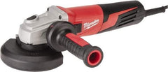 Milwaukee Tool - 5" Wheel Diam, 11,000 RPM, Corded Angle & Disc Grinder - 5/8-11 Spindle, 120 Volts, 13 Amps - Americas Industrial Supply