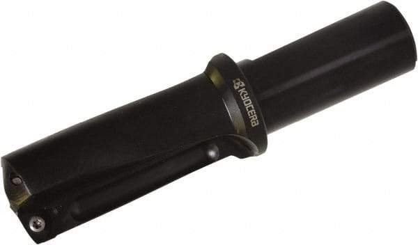 Kyocera - 1-3/4" Max Drill Depth, 2xD, 7/8" Diam, Indexable Insert Drill - 2 Inserts, 1" Shank Diam, Whistle Notch Shank - Americas Industrial Supply