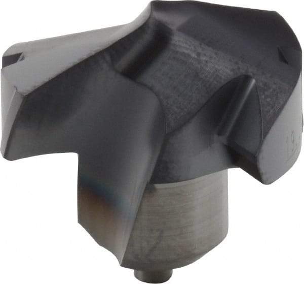 Kennametal - Series KenTIP, 19.2mm Diam Grade KCP15 140° Replaceable Drill Tip - Carbide, AlTiN Finish, X Seat Size - Americas Industrial Supply