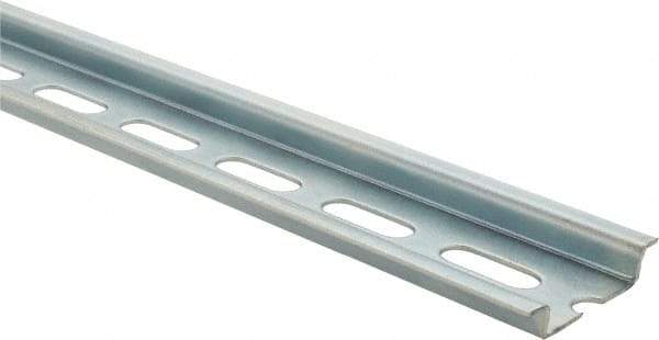 Value Collection - 2m Long x 35mm Wide x 7-1/2mm High, Steel DIN Rail - Americas Industrial Supply