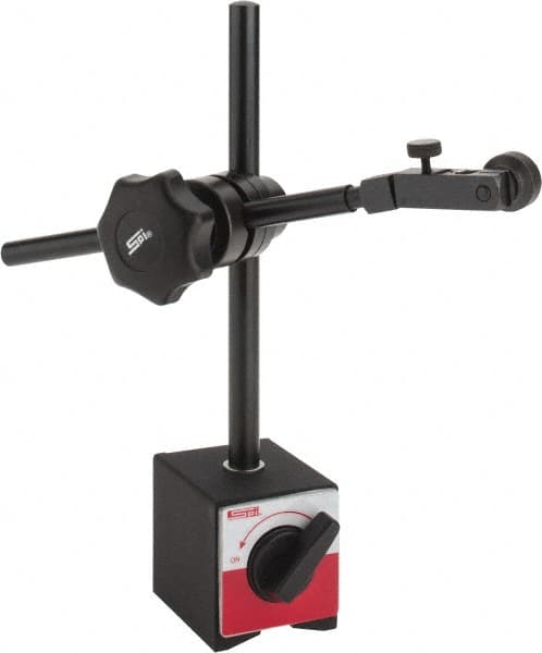 SPI - 60mm Long x 2" Wide x 55mm High Magnetic Indicator Base with On/Off Switch - 80 Kg Magnetic Pull, 180mm Rod Length - Americas Industrial Supply