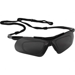 KleenGuard - Smoke Lenses, Frameless Safety Glasses - Anti-Fog, Scratch Resistant, Black Nylon Frame, Size Universal, Wrap Around - Americas Industrial Supply