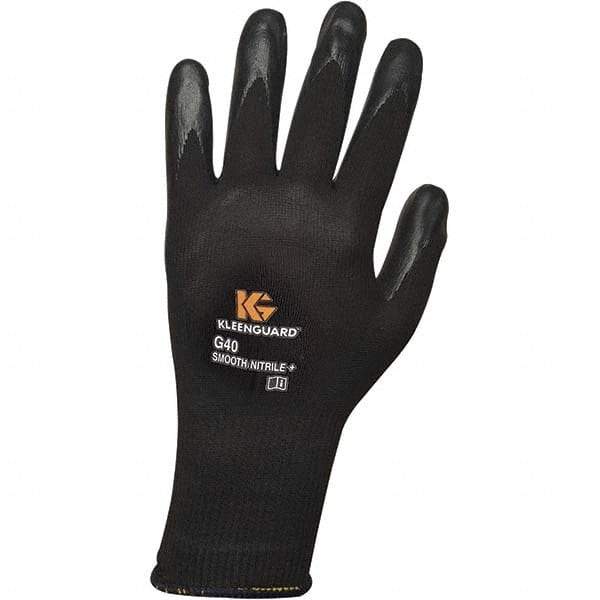 KleenGuard - Size S (7) Nitrile Coated Nylon General Protection Work Gloves - For General Purpose, Palm & Fingers Coated, Knit Wrist Cuff, Full Fingered, Black, Paired - Americas Industrial Supply