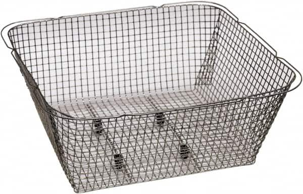 Graymills - 304 Stainless Steel Parts Washer Basket - 2" High x 3-7/8" Wide x 8" Long, Use with Ultrasonic Cleaners - Americas Industrial Supply