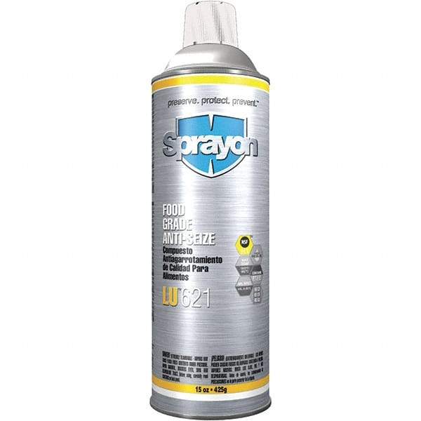 Sprayon - Aerosol General Purpose Anti-Seize Lubricant - Nickel/Aluminum/Copper, 1,800°F, White, Food Grade, Water Resistant - Americas Industrial Supply