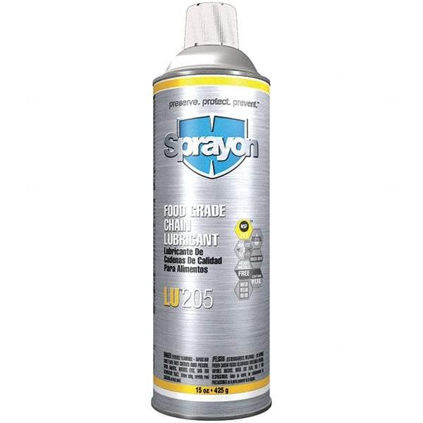 Sprayon - 0.12 Gal Aerosol General Purpose Chain & Cable Lubricant - Food Grade - Americas Industrial Supply