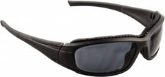 3M - Gray Lenses, Framed Safety Glasses - Anti-Fog, Scratch Resistant, Black Frame, Size Universal, Wrap Around - Americas Industrial Supply