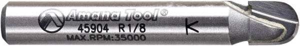 Amana Tool - 1/4" Cut Diam, 1/4" Length of Cut, 2 Flute Core Box Edge Profile Router Bit - Carbide-Tipped, 1/4" Shank Diam, 1-5/8" OAL, Uncoated - Americas Industrial Supply