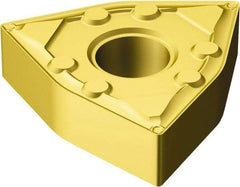 Sandvik Coromant - WNMG331 WF Grade 3005 Carbide Turning Insert - TiCN/Al2O3/TiN Finish, 80° Trigon, 1/4" Inscr Circle, 3/16" Thick, 1/64" Corner Radius - Americas Industrial Supply