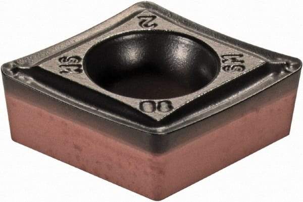 Iscar - CCMT3-2 SM Grade IC6015 Carbide Turning Insert - TiCN/Al2O3/TiN Finish, 80° Diamond, 3/8" Inscr Circle, 5/32" Thick, 1/32" Corner Radius - Americas Industrial Supply