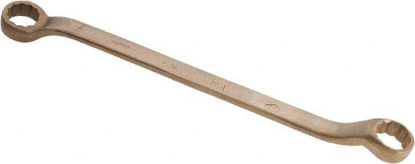 Ampco - 1-1/4" x 1-5/16" 12 Point Offset Box Wrench - Double End, 19-1/4" OAL, Aluminum Bronze - Americas Industrial Supply