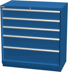 LISTA - 5 Drawer, Modular Storage Cabinet - Steel, 40-1/4" Wide x 22-1/2" Deep x 41-3/4" High, Blue - Americas Industrial Supply