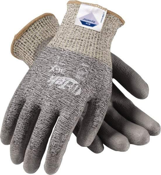 PIP - Size S, ANSI Cut Lvl A3, Cut Resistant Gloves - Palm & Fingers Coated, Salt & Pepper - Americas Industrial Supply