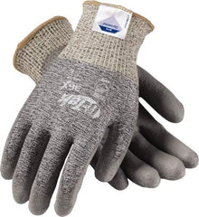 PIP - Size S, ANSI Cut Lvl A3, Cut Resistant Gloves - Palm & Fingers Coated, Salt & Pepper - Americas Industrial Supply