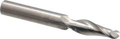 Onsrud - 3/8" Cutting Diam x 1-1/8" Length of Cut, 2 Flute, Upcut Spiral Router Bit - Uncoated, Right Hand Cut, Solid Carbide, 3" OAL x 3/8" Shank Diam, Ball End Taper, 30° Helix Angle - Americas Industrial Supply