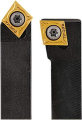 Seco - SCDC, Left Hand Cut, 45° Lead Angle, 12mm Shank Height x 12mm Shank Width, Neutral Rake Indexable Turning Toolholder - 150mm OAL, CC..09T3.. Insert Compatibility, Series Screw Lock - Americas Industrial Supply