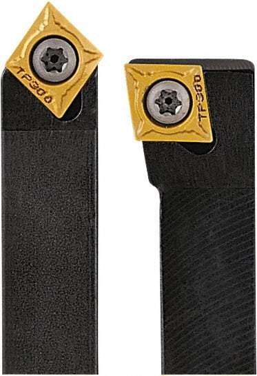Seco - SCDC, Right Hand Cut, 45° Lead Angle, 12mm Shank Height x 12mm Shank Width, Neutral Rake Indexable Turning Toolholder - 150mm OAL, CC..09T3.. Insert Compatibility, Series Screw Lock - Americas Industrial Supply