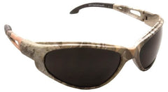 Edge Eyewear - Smoke Lenses, Framed Safety Glasses - Scratch Resistant, Camouflage Nylon TR90 Frame, Size Universal, Wrap Around - Americas Industrial Supply