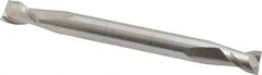Cleveland - 3/16", 9/32" LOC, 3/16" Shank Diam, 2" OAL, 2 Flute, High Speed Steel Square End Mill - Double End, Uncoated, Spiral Flute, 30° Helix, Centercutting, Right Hand Cut, Right Hand Flute, Series HMD-2 - Americas Industrial Supply