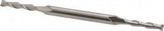 Cleveland - 1/8", 3/4" LOC, 3/16" Shank Diam, 3-1/8" OAL, 2 Flute, High Speed Steel Square End Mill - Double End, Uncoated, Spiral Flute, 30° Helix, Centercutting, Right Hand Cut, Right Hand Flute, Series HMD-2 - Americas Industrial Supply