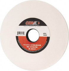 Camel Grinding Wheels - 7" Diam x 1-1/4" Hole x 1/2" Thick, K Hardness, 120 Grit Surface Grinding Wheel - Aluminum Oxide, Type 1, Fine Grade, 3,760 Max RPM, Vitrified Bond, No Recess - Americas Industrial Supply