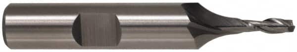 Cleveland - 1", 1-5/8" LOC, 1" Shank Diam, 4-1/2" OAL, 2 Flute, Cobalt Square End Mill - Single End, Uncoated, Spiral Flute, 30° Helix, Centercutting, Right Hand Cut, Right Hand Flute, Series HGC-2 - Americas Industrial Supply