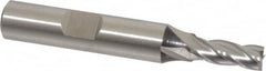 Cleveland - 15/64", 5/8" LOC, 3/8" Shank Diam, 2-7/16" OAL, 4 Flute, High Speed Steel Square End Mill - Single End, Uncoated, Spiral Flute, 30° Helix, Centercutting, Right Hand Cut, Right Hand Flute, Series HG-4C - Americas Industrial Supply