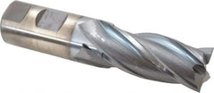 Cleveland - 31/32", 2" LOC, 1" Shank Diam, 4-1/2" OAL, 4 Flute, High Speed Steel Square End Mill - Single End, TiCN Finish, Spiral Flute, 30° Helix, Centercutting, Right Hand Cut, Right Hand Flute, Series HG-4C - Americas Industrial Supply
