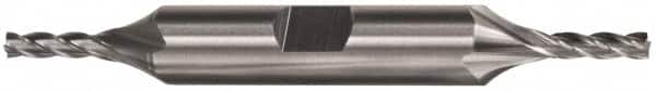 Cleveland - 21/64", 3/4" LOC, 3/8" Shank Diam, 3-1/2" OAL, 4 Flute, High Speed Steel Square End Mill - Double End, TiCN Finish, Spiral Flute, 30° Helix, Right Hand Cut, Right Hand Flute, Series HD-4 - Americas Industrial Supply