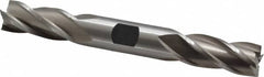 Square End Mill: 5/8'' Dia, 1-3/8'' LOC, 5/8'' Shank Dia, 5'' OAL, 4 Flutes, High Speed Steel Double End, Uncoated, Spiral Flute, 30 ° Helix, RH Cut, RH Flute, Series HD-4