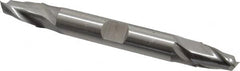 Cleveland - 21/64", 9/16" LOC, 3/8" Shank Diam, 3-1/2" OAL, 2 Flute, High Speed Steel Square End Mill - Double End, Uncoated, Spiral Flute, 30° Helix, Centercutting, Right Hand Cut, Right Hand Flute, Series HD-2 - Americas Industrial Supply