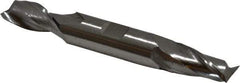 Cleveland - 21/32", 1-5/16" LOC, 3/4" Shank Diam, 5-5/8" OAL, 2 Flute, High Speed Steel Square End Mill - Double End, Uncoated, Spiral Flute, 30° Helix, Centercutting, Right Hand Cut, Right Hand Flute, Series HD-2 - Americas Industrial Supply