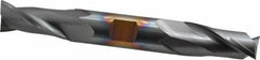 Cleveland - 3/4", 1-5/16" LOC, 3/4" Shank Diam, 5-5/8" OAL, 2 Flute, High Speed Steel Square End Mill - Double End, TiCN Finish, Spiral Flute, 30° Helix, Centercutting, Right Hand Cut, Right Hand Flute, Series HD-2 - Americas Industrial Supply