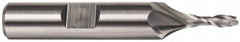 Cleveland - 35/64", 1-1/8" LOC, 1/2" Shank Diam, 3-3/8" OAL, 2 Flute, High Speed Steel Square End Mill - Single End, TiCN Finish, Spiral Flute, 30° Helix, Centercutting, Right Hand Cut, Right Hand Flute, Series HG-2 - Americas Industrial Supply