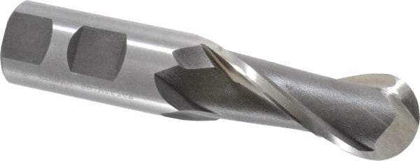 Cleveland - 1" Diam, 2-1/4" LOC, 2 Flute High Speed Steel Ball End Mill - Uncoated, Single End, 4-1/2" OAL, 1" Shank Diam, Spiral Flute - Americas Industrial Supply