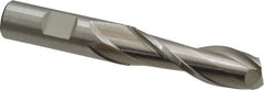 Cleveland - 5/8", 2" LOC, 5/8" Shank Diam, 4-1/8" OAL, 2 Flute, High Speed Steel Square End Mill - Single End, Uncoated, Spiral Flute, 30° Helix, Centercutting, Right Hand Cut, Right Hand Flute, Series HG-2 - Americas Industrial Supply