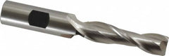 Cleveland - 17/32", 2" LOC, 5/8" Shank Diam, 4-5/8" OAL, 2 Flute, High Speed Steel Square End Mill - Single End, Uncoated, Spiral Flute, 30° Helix, Centercutting, Right Hand Cut, Right Hand Flute, Series HG-2 - Americas Industrial Supply