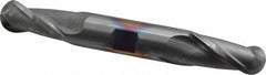 Cleveland - 3/4" Diam, 1-5/16" LOC, 2 Flute High Speed Steel Ball End Mill - TiCN Finish, Double End, 5-5/8" OAL, 3/4" Shank Diam, Spiral Flute - Americas Industrial Supply
