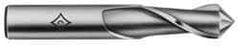 Cleveland - 9/16" Diam, 1-1/8" LOC, 2 Flute, 90° Point Angle, High Speed Steel Drill Mill - TiN Finish, 3-1/8" OAL, 1/2" Shank Diam - Americas Industrial Supply