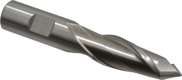 Cleveland - 5/8" Diam, 1-5/16" LOC, 2 Flute, 90° Point Angle, High Speed Steel Drill Mill - Uncoated, 3-7/16" OAL, 5/8" Shank Diam - Americas Industrial Supply