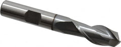 Cleveland - 7/16" Diam, 13/16" LOC, 2 Flute, 90° Point Angle, High Speed Steel Drill Mill - TiCN Finish, 2-1/2" OAL, 3/8" Shank Diam - Americas Industrial Supply