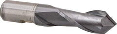 Cleveland - 3/4" Diam, 1-5/16" LOC, 2 Flute, 90° Point Angle, High Speed Steel Drill Mill - TiCN Finish, 3-9/16" OAL, 3/4" Shank Diam - Americas Industrial Supply