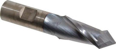 Cleveland - 7/8" Diam, 1-1/2" LOC, 2 Flute, 90° Point Angle, High Speed Steel Drill Mill - TiCN Finish, 3-1/4" OAL, 3/4" Shank Diam - Americas Industrial Supply
